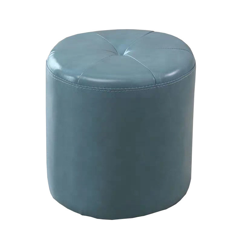 Genuine Leather Standard Stool Modern Style Simple Round Stool