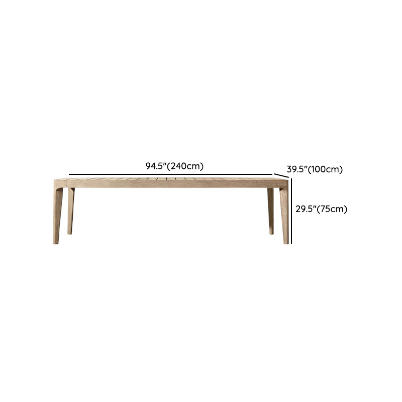 Boho Style Dining Set Wood Rectangular 1/7/8 Pieces Dining Set
