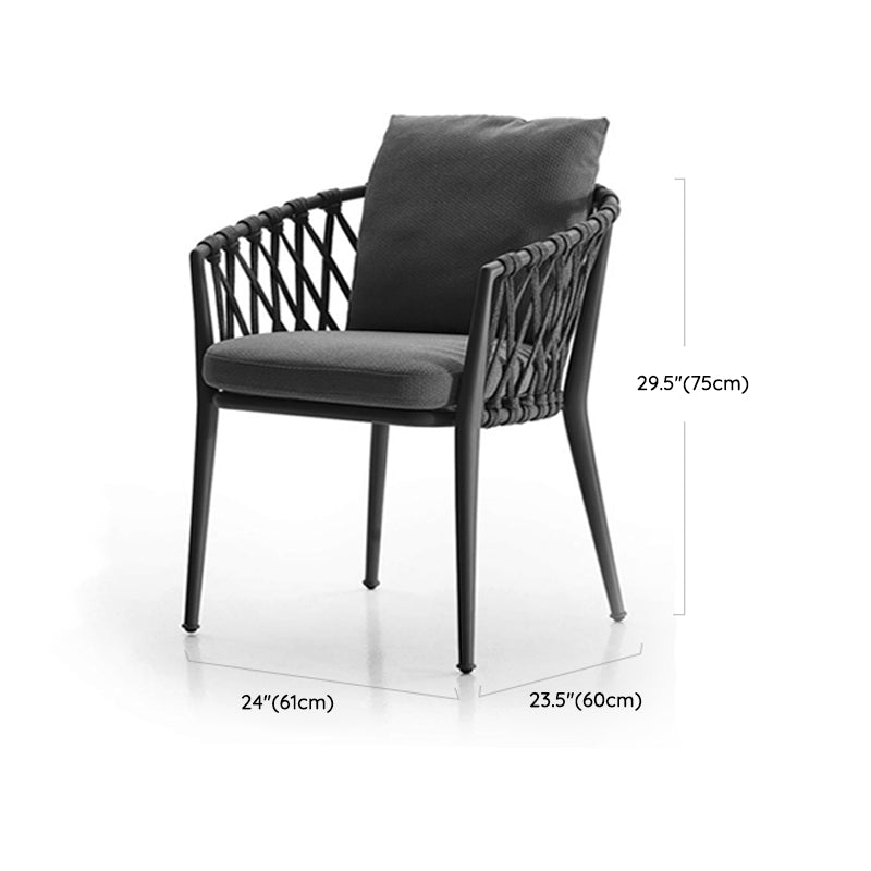 Boho Oval Dining Table Set 1/4/7 Pcs Stone and Metal Patio Dining Table with Chairs