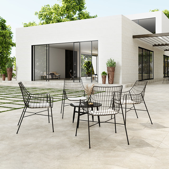 Boho Black Dining Set 1/2/3/4/5 Pieces Round Patio Dining Table Set