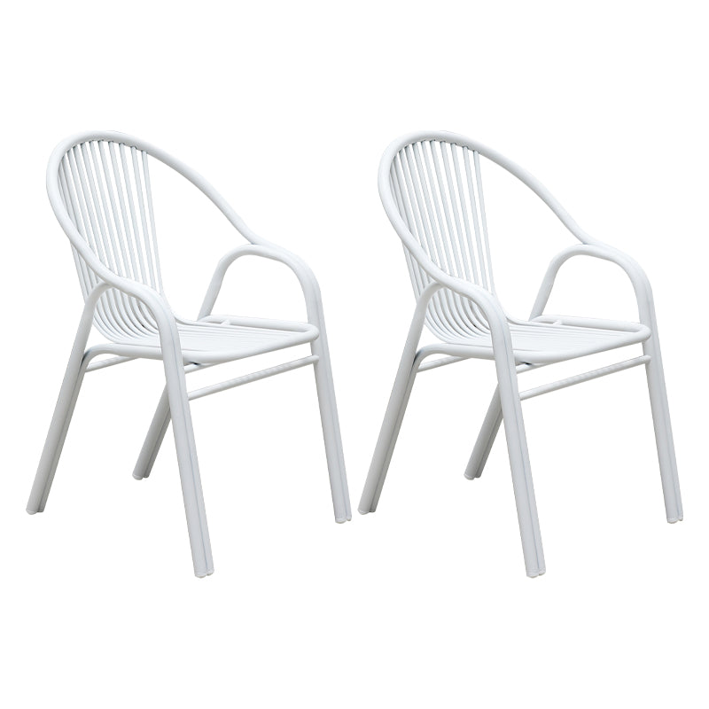 White Round Patio Dining Sets Boho 1/2/3/5/7 Pieces Dining Table Set