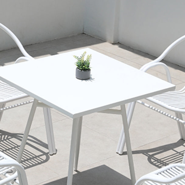 White Round Patio Dining Sets Boho 1/2/3/5/7 Pieces Dining Table Set