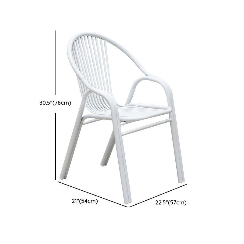 White Round Patio Dining Sets Boho 1/2/3/5/7 Pieces Dining Table Set