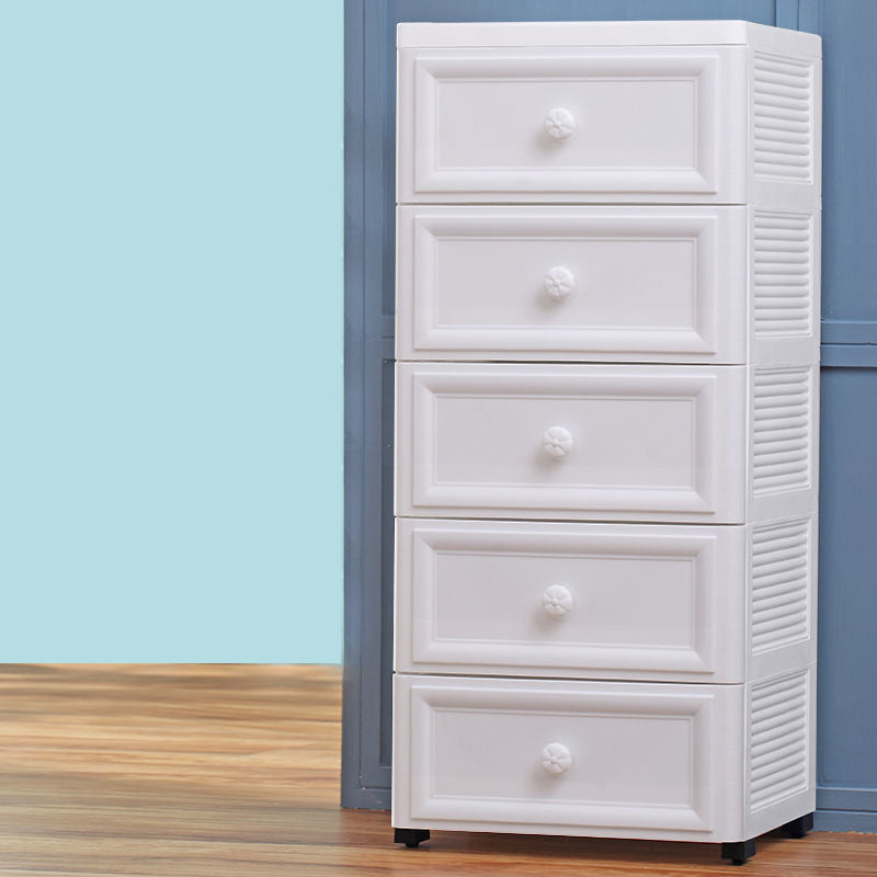 Modern Plastic Nursery Dresser Vertical Kids Furniture with Drawers for Bedroom