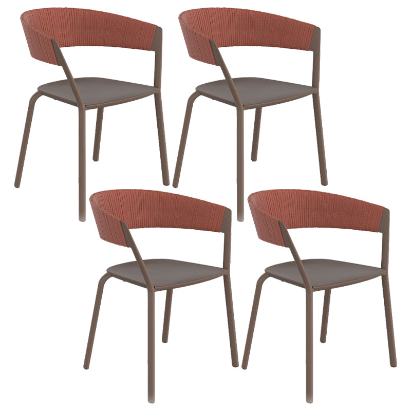 1/4/5 Pieces Patio Dining Table Set Metal Red Patio Dining Sets