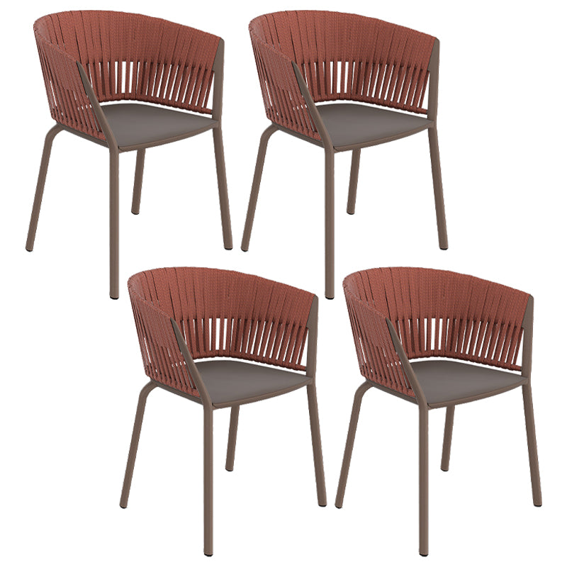 1/4/5 Pieces Patio Dining Table Set Metal Red Patio Dining Sets