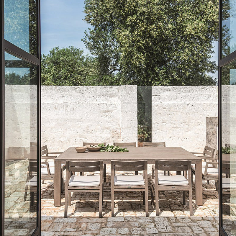 Solid Wood Dining Table Set 1/5/11 Pieces Boho Patio Dining Sets