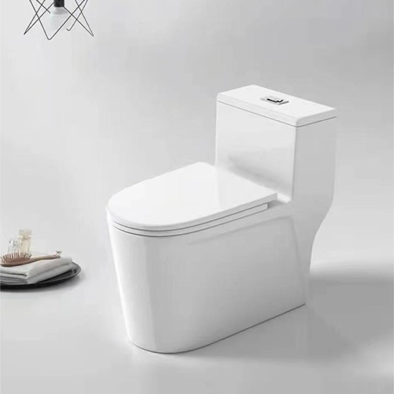 Contemporary All-In-One Flush Toilet Floor Mount Urine Toilet with Seat for Washroom