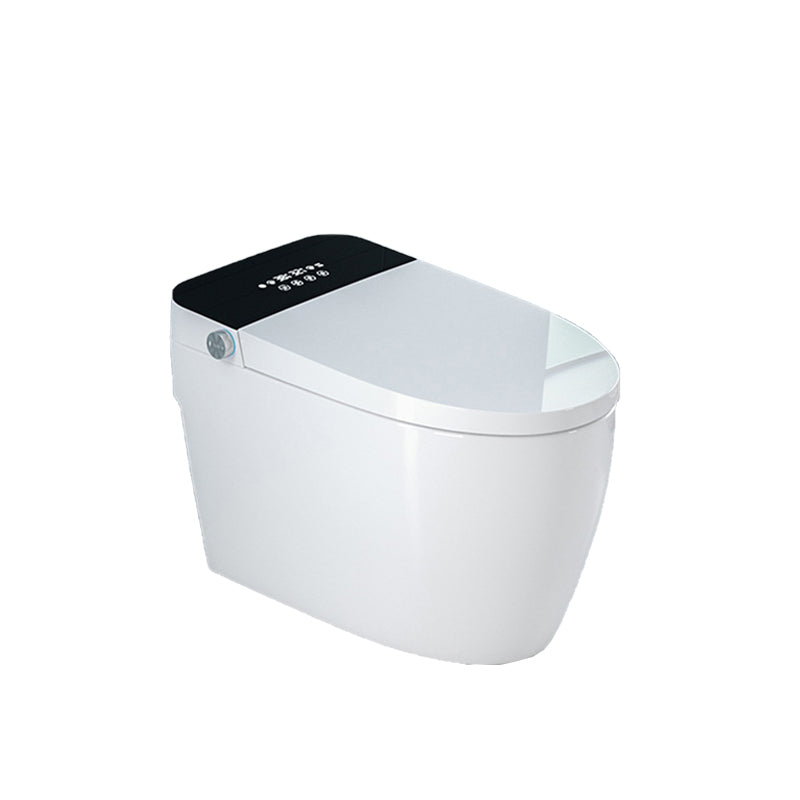 Contemporary Heated Seat Flush Toilet Floor Mounted Black Urine Toilet for Bathroom