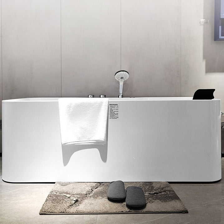 Acrylic Rectangular Bathtub Freestanding Soaking Bathtub , 31.5" Wide