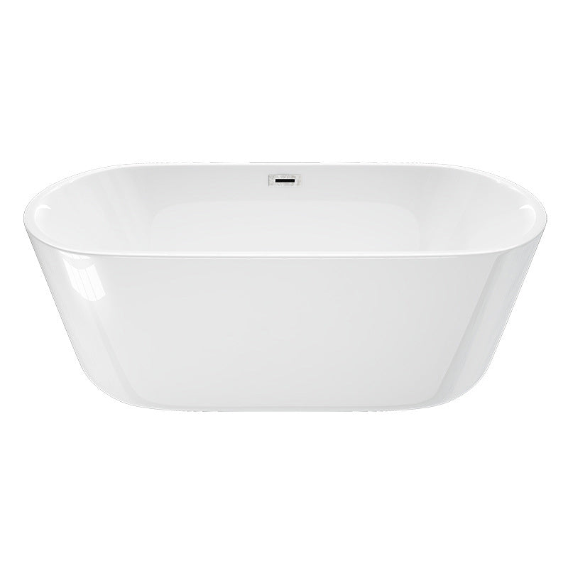 Acrylic Freestanding Bathtub Overflow Trim Soaking Bathtub , 23.62" Tall