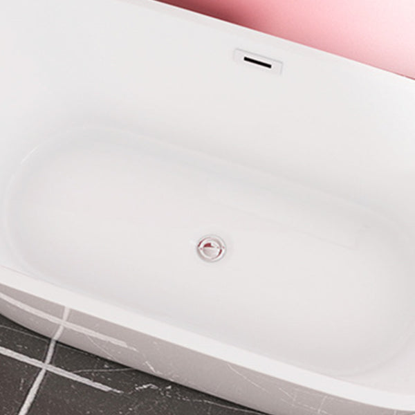 Acrylic Freestanding Bathtub Overflow Trim Soaking Bathtub , 23.62" Tall