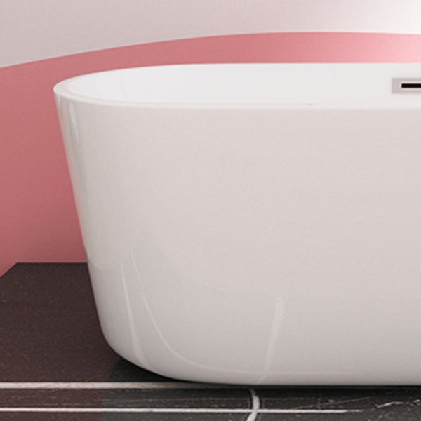 Acrylic Freestanding Bathtub Overflow Trim Soaking Bathtub , 23.62" Tall