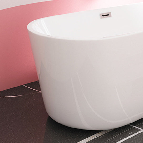 Acrylic Freestanding Bathtub Overflow Trim Soaking Bathtub , 23.62" Tall