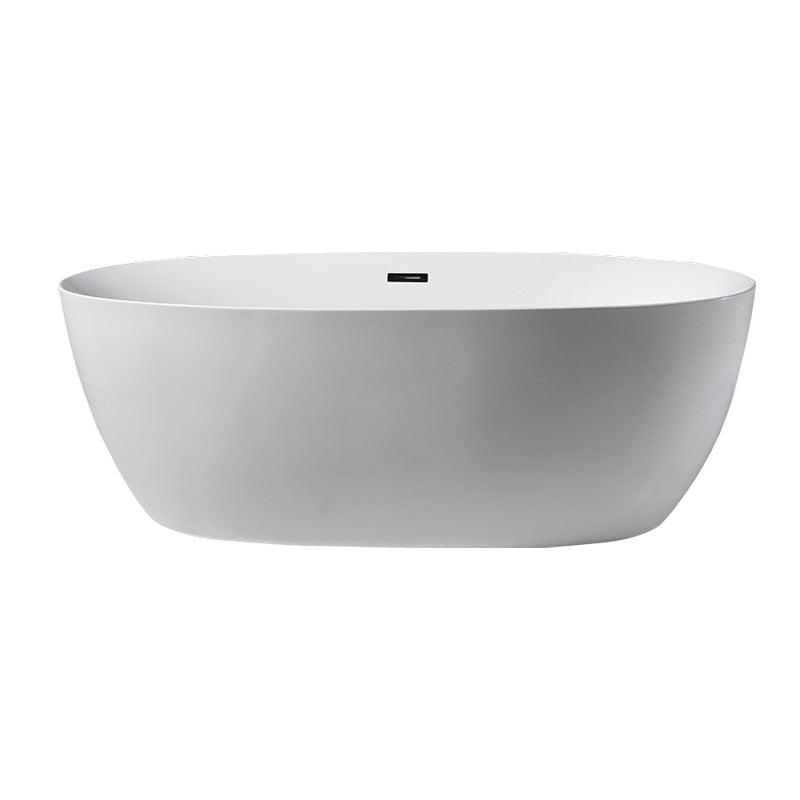 Modern Freestanding Soaking Bathtub Acrylic 23.62" Tall White Bathtub