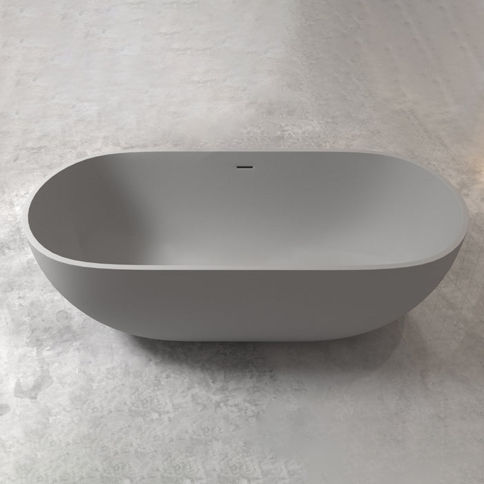 Modern Stone Bathtub Freestanding Soaking Bathtub , 29.53-inch Tall