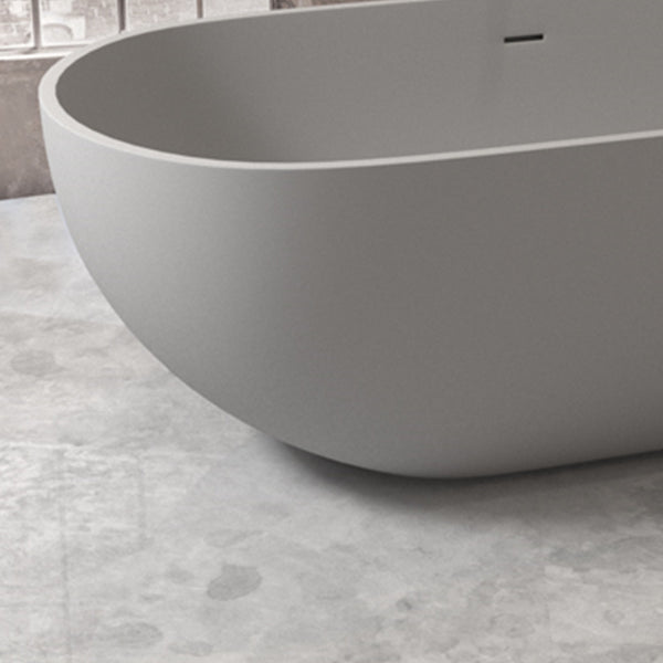 Modern Stone Bathtub Freestanding Soaking Bathtub , 29.53-inch Tall