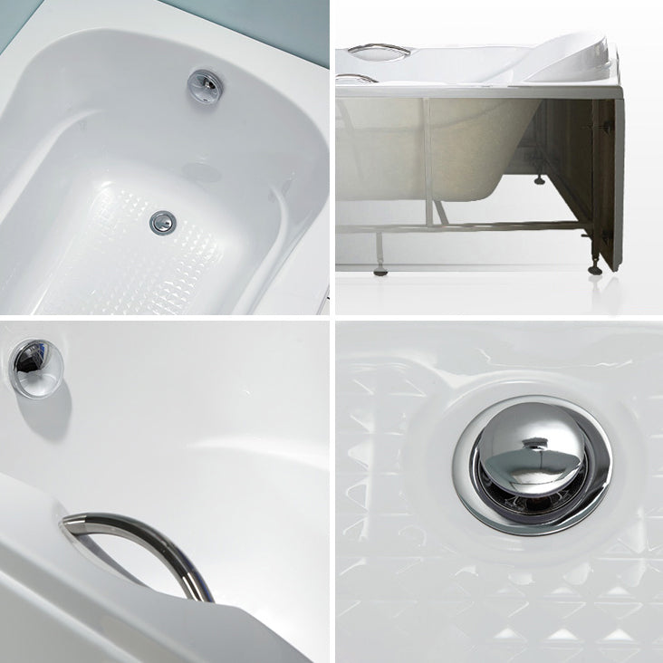 Acrylic Soaking Bathtub Antique Finish Rectangular Bathtub (Board not Included)