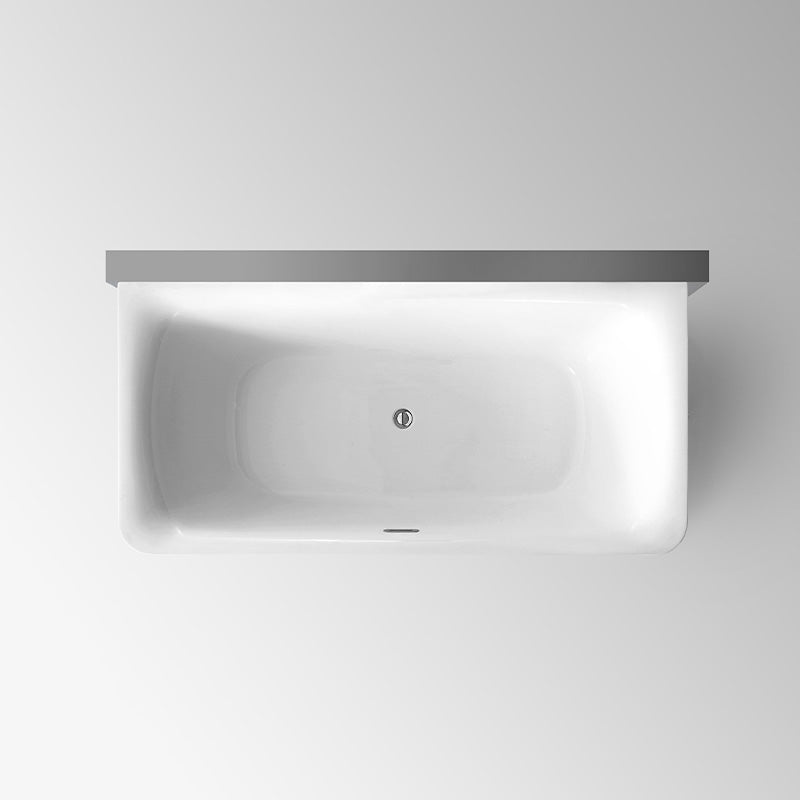 Acrylic Soaking Rectangular Bathtub Antique Finish Back to Wall Bath Tub