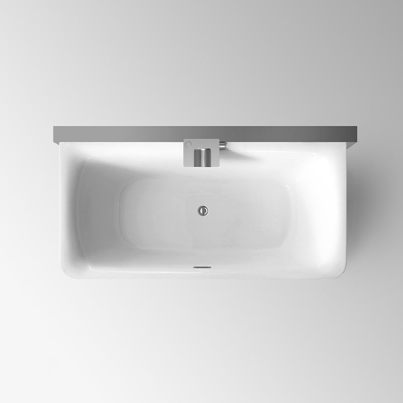 Acrylic Soaking Rectangular Bathtub Antique Finish Back to Wall Bath Tub