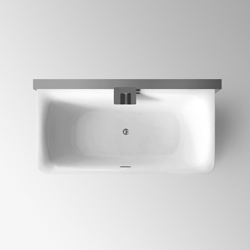 Acrylic Soaking Rectangular Bathtub Antique Finish Back to Wall Bath Tub