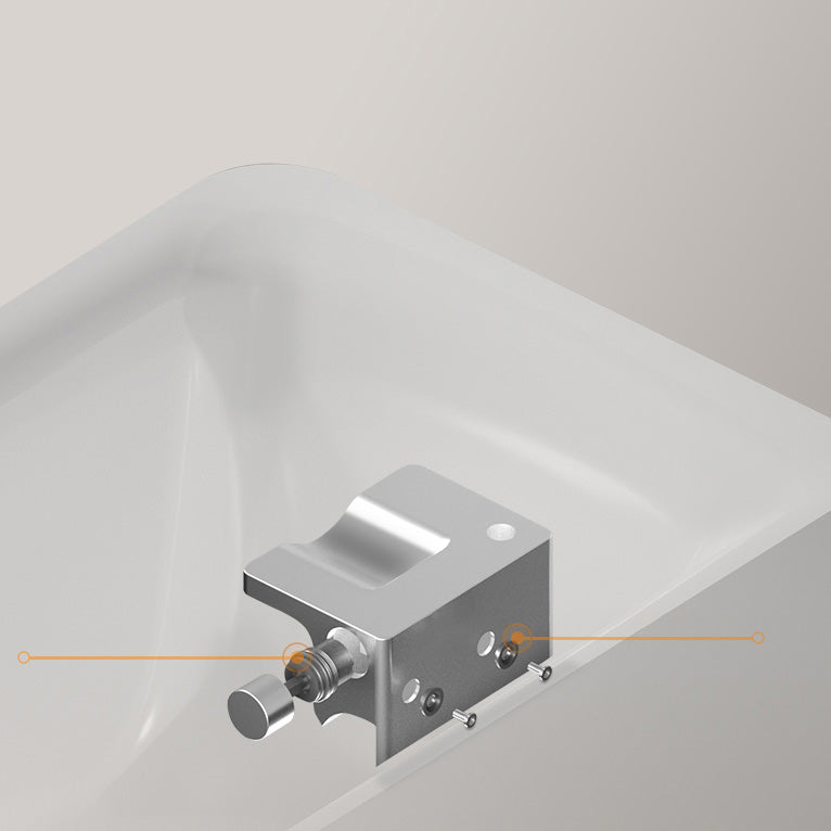 Acrylic Soaking Rectangular Bathtub Antique Finish Back to Wall Bath Tub
