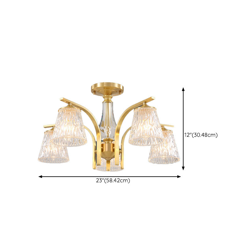 Light Luxury Crystal Ceiling Lamp Cylinder Shape Ceiling Light for Bedroom