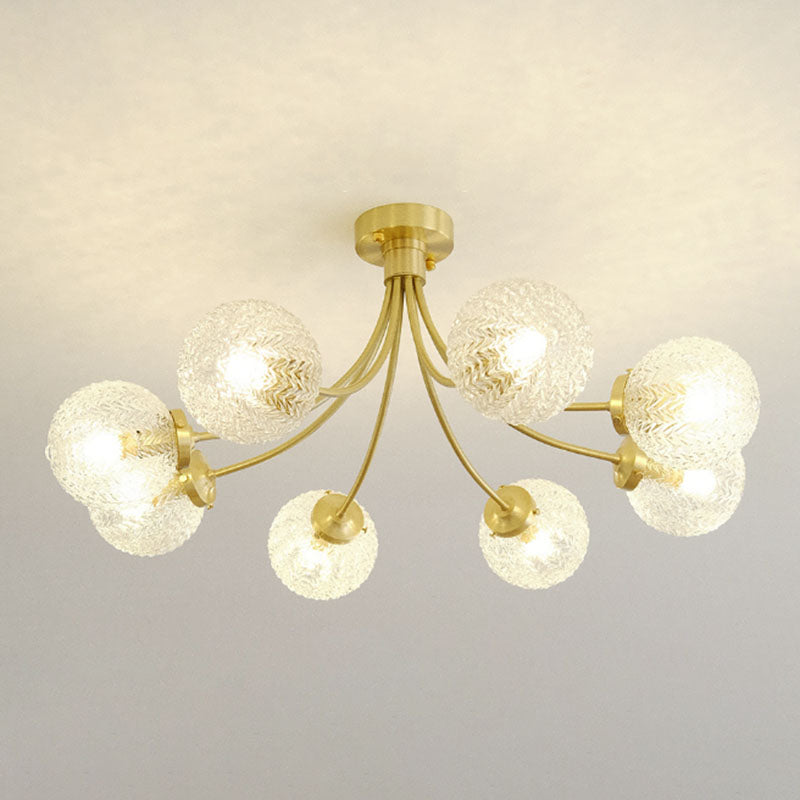 American Style Ceiling Light Ball Shape Shade Ceiling Lamp for Bedroom