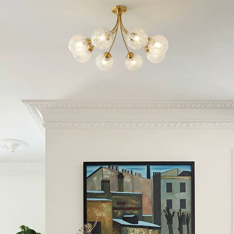 American Style Ceiling Light Ball Shape Shade Ceiling Lamp for Bedroom