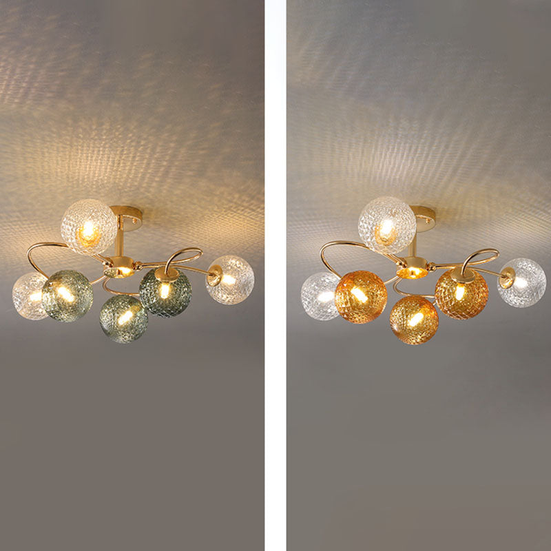 Nordic Style Ceiling Light Colorful Ball Shape Shade Ceiling Lamp for Living Room