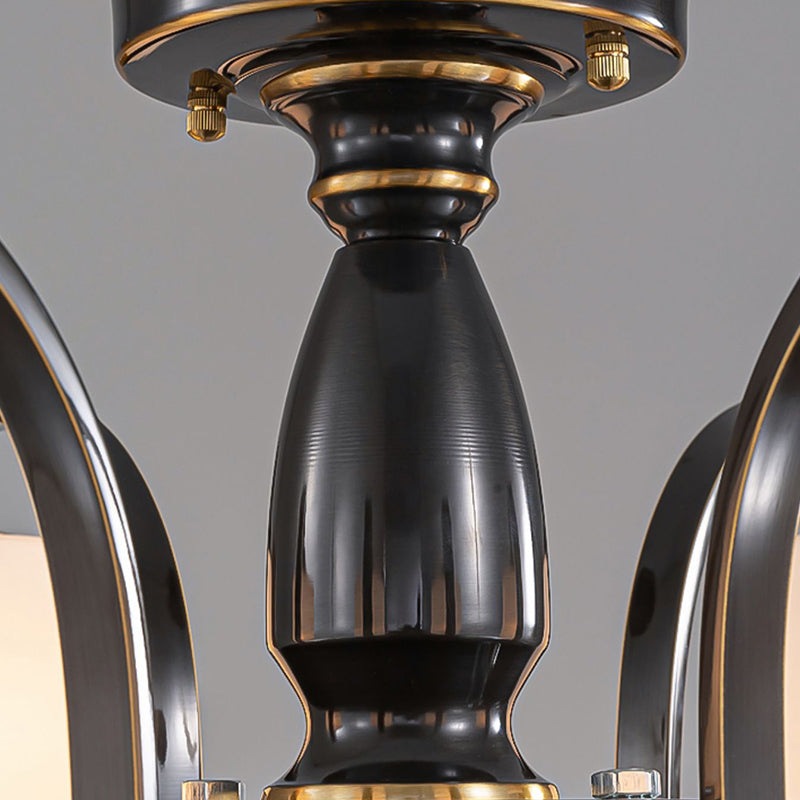 American Style Copper Ceiling Light Cylinder Shape Ceiling Lamp for Bedroom
