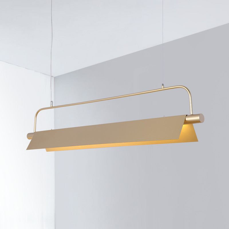 Single Modernism Golden Ceiling Light Metal Kitchen Island Lighting for Foyer