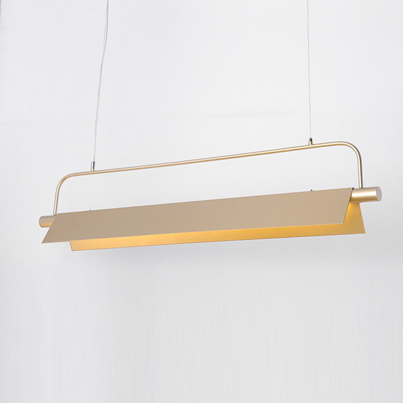 Single Modernism Golden Ceiling Light Metal Kitchen Island Lighting for Foyer