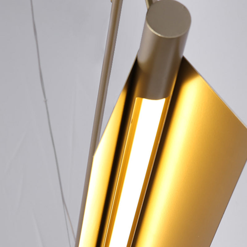 Single Modernism Golden Ceiling Light Metal Kitchen Island Lighting for Foyer