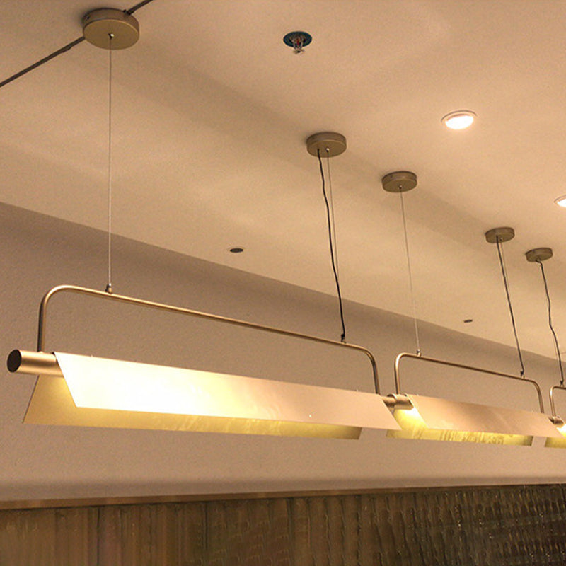 Single Modernism Golden Ceiling Light Metal Kitchen Island Lighting for Foyer