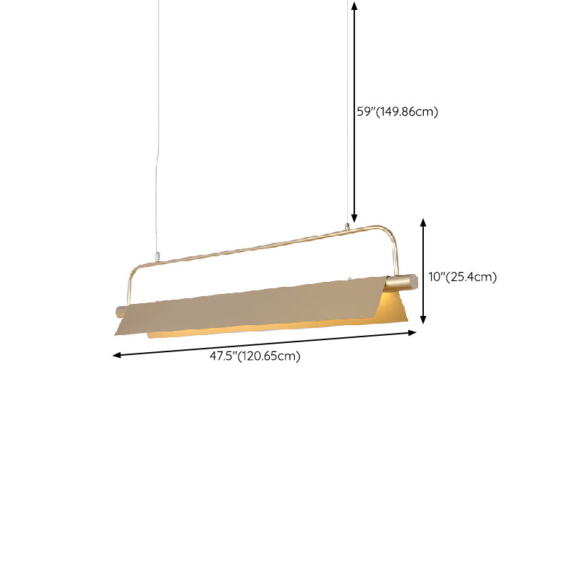 Single Modernism Golden Ceiling Light Metal Kitchen Island Lighting for Foyer