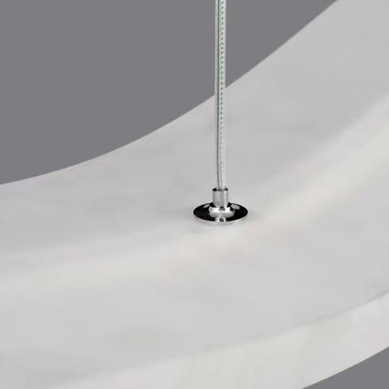 Single Modernism Silver Ceiling Light LED Kitchen Island Lighting for Foyer