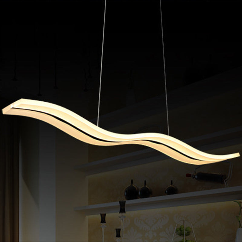 Single Modernism Silver Ceiling Light LED Kitchen Island Lighting for Foyer