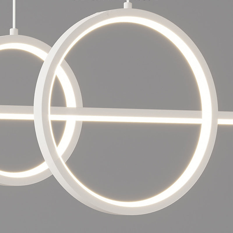 White 5-Light Modernism Ceiling Light LED Kitchen Island Lighting for Foyer