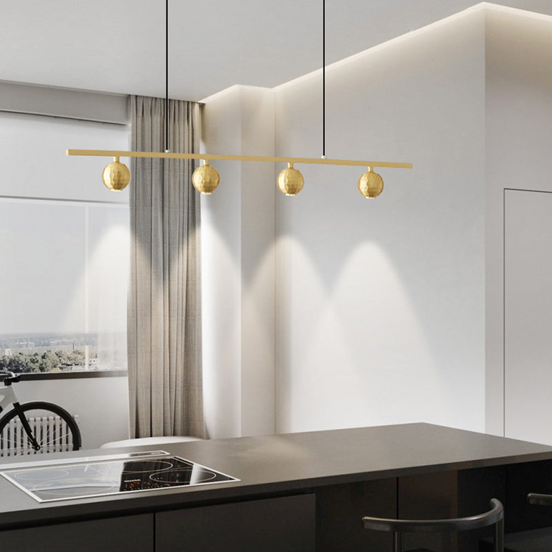 Modern Island Lamp LED Island Hanging Lamp with Metal Shade for Dining Room
