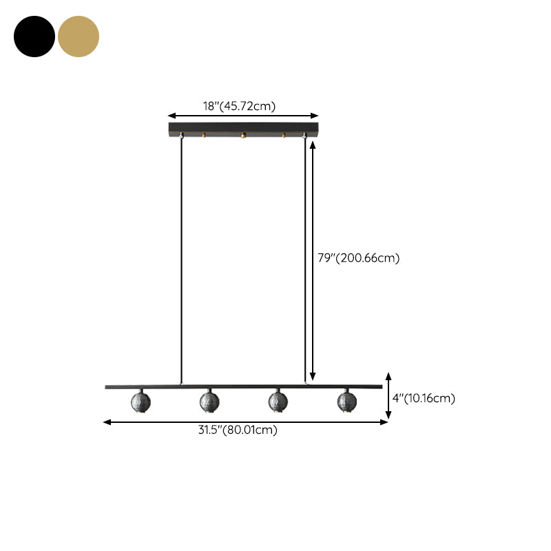 Modern Island Lamp LED Island Hanging Lamp with Metal Shade for Dining Room