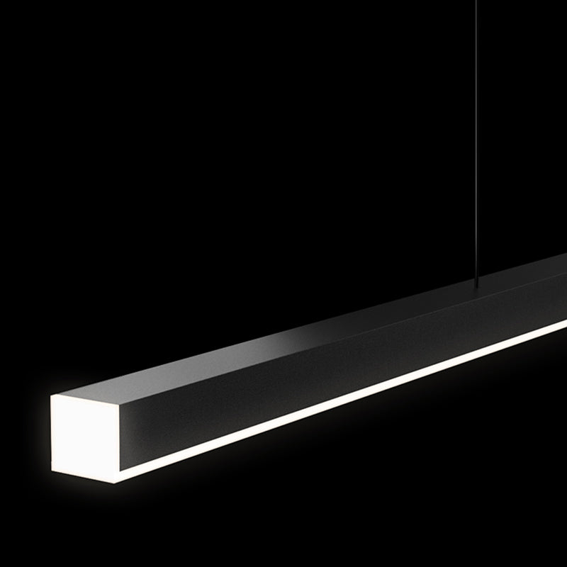LED Island Lamp Modern Black Island Hanging Lamp with Acrylic Shade for Dining Room