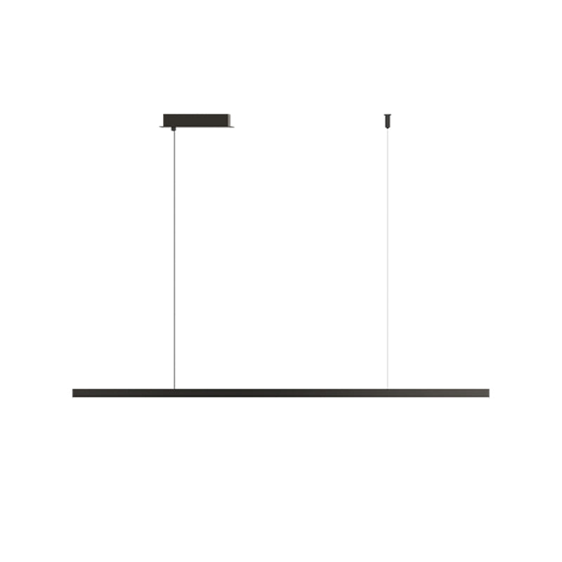 LED Island Lamp Modern Black Island Hanging Lamp with Acrylic Shade for Dining Room