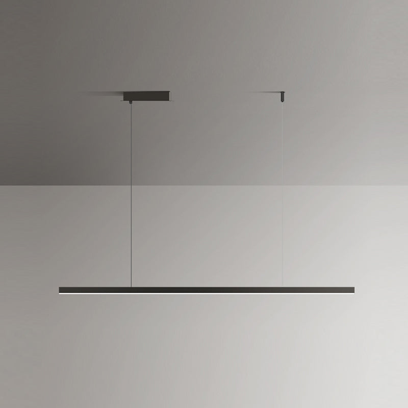 LED Island Lamp Modern Black Island Hanging Lamp with Acrylic Shade for Dining Room