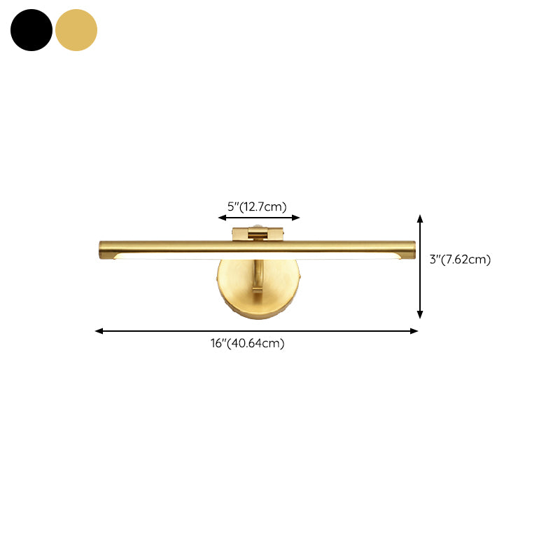 Adjustable LED Mirror Front Light 1-Light Vanity Light with Acrylic Shade for Bathroom