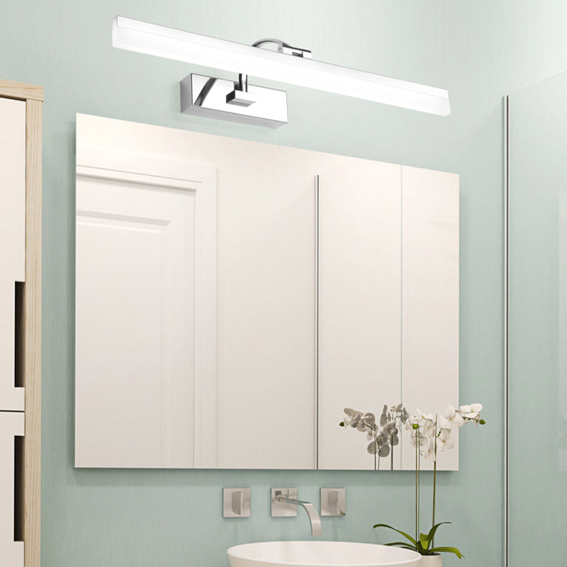 Modern Mirror Front Light LED Vanity Light with Acrylic Shade for Bathroom