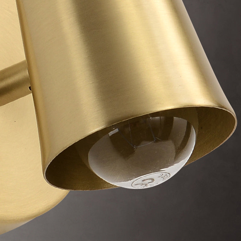 Modern Mirror Front Light Gold Vanity Light with Metal Shade for Bathroom