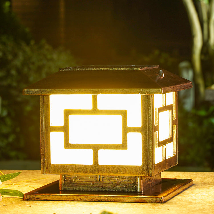 Modern LED Pillar Light Household Solar Lighting Fixture for Garden