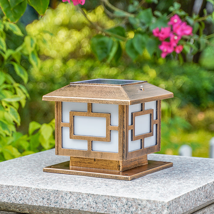 Modern LED Pillar Light Household Solar Lighting Fixture for Garden