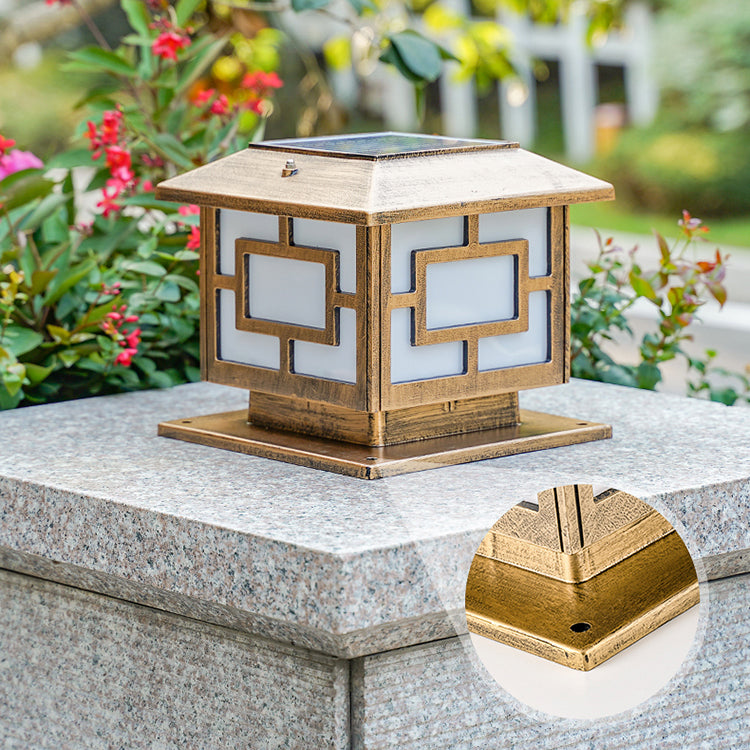 Modern LED Pillar Light Household Solar Lighting Fixture for Garden